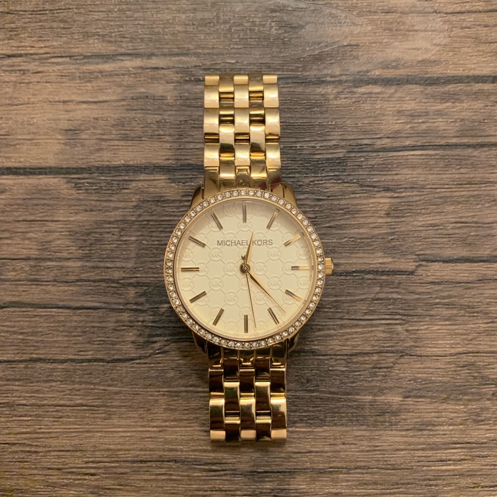 Michael Kors Gold Plated Dress Watch (MK3120)